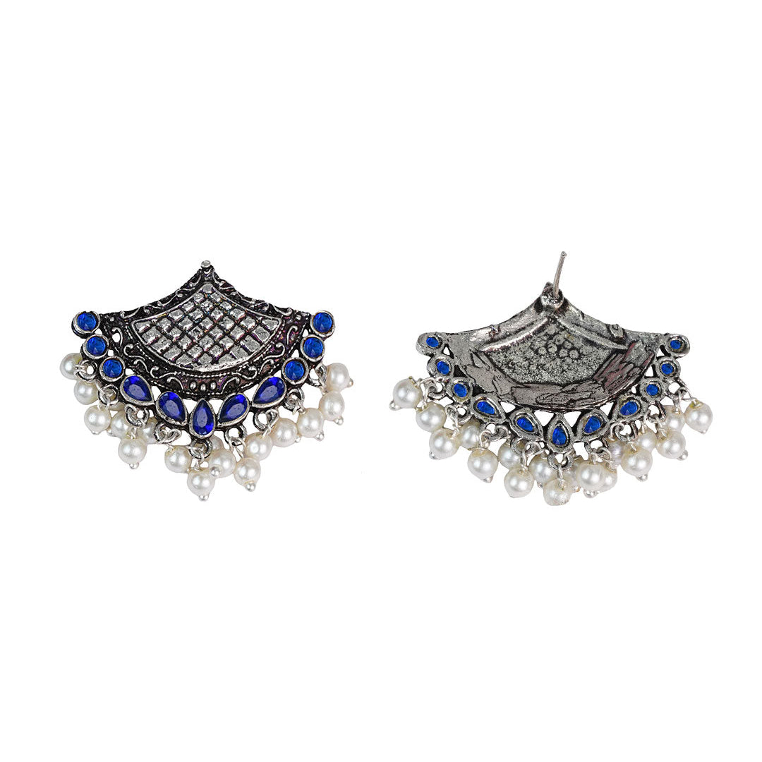Royal Potli stud earrings (Blue)