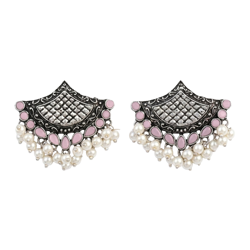 Royal Potli stud earrings (Baby Pink)