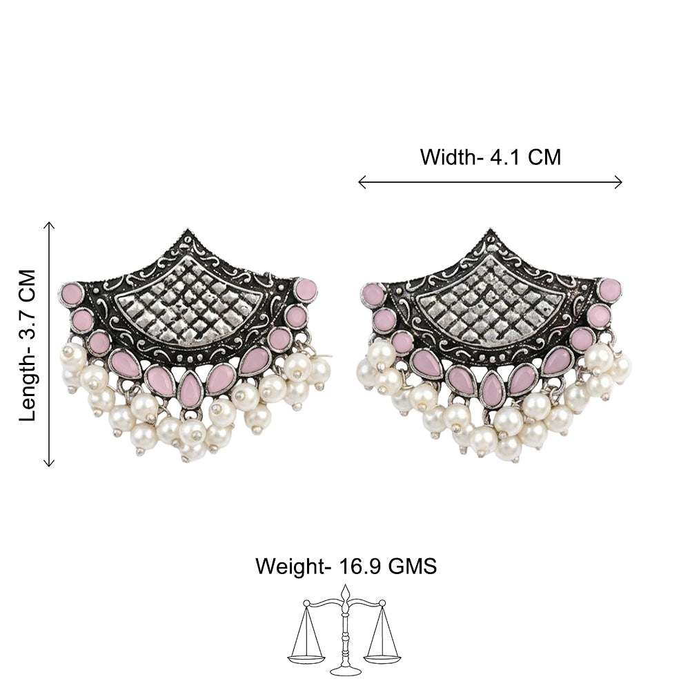 Royal Potli stud earrings (Baby Pink)
