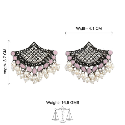 Royal Potli stud earrings (Baby Pink)