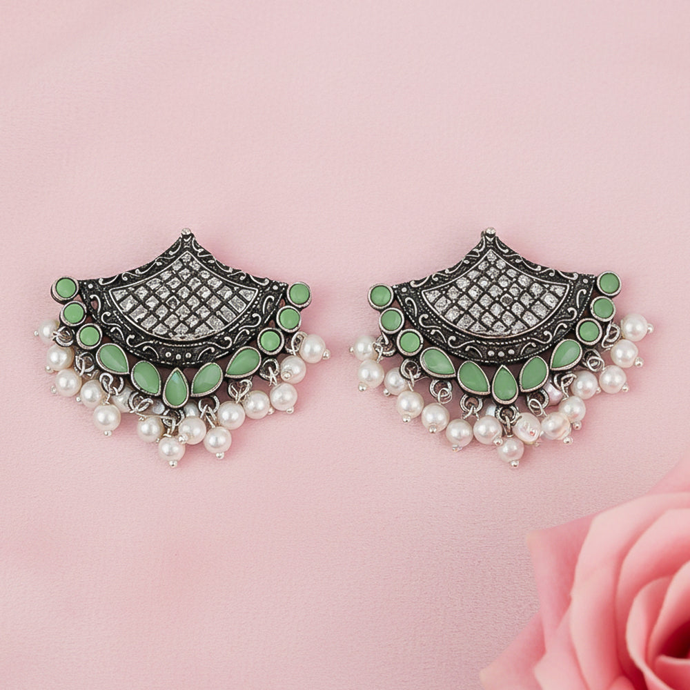 Royal Potli stud earrings (Pista)