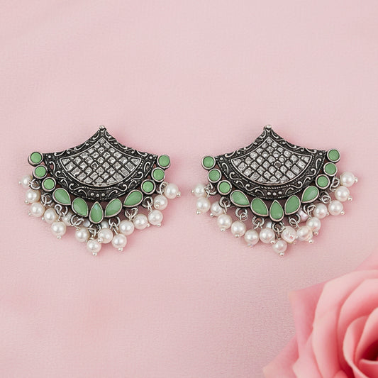 Royal Potli stud earrings (Pista)