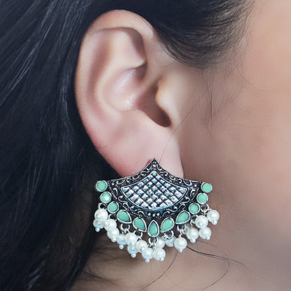 Royal Potli stud earrings (Pista)