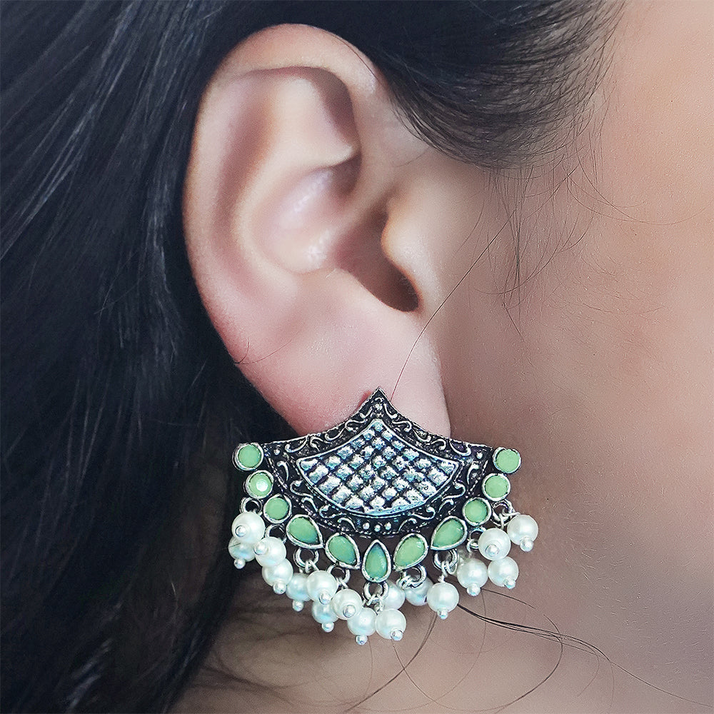 Royal Potli stud earrings (Pista)