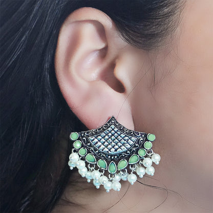 Royal Potli stud earrings (Pista)