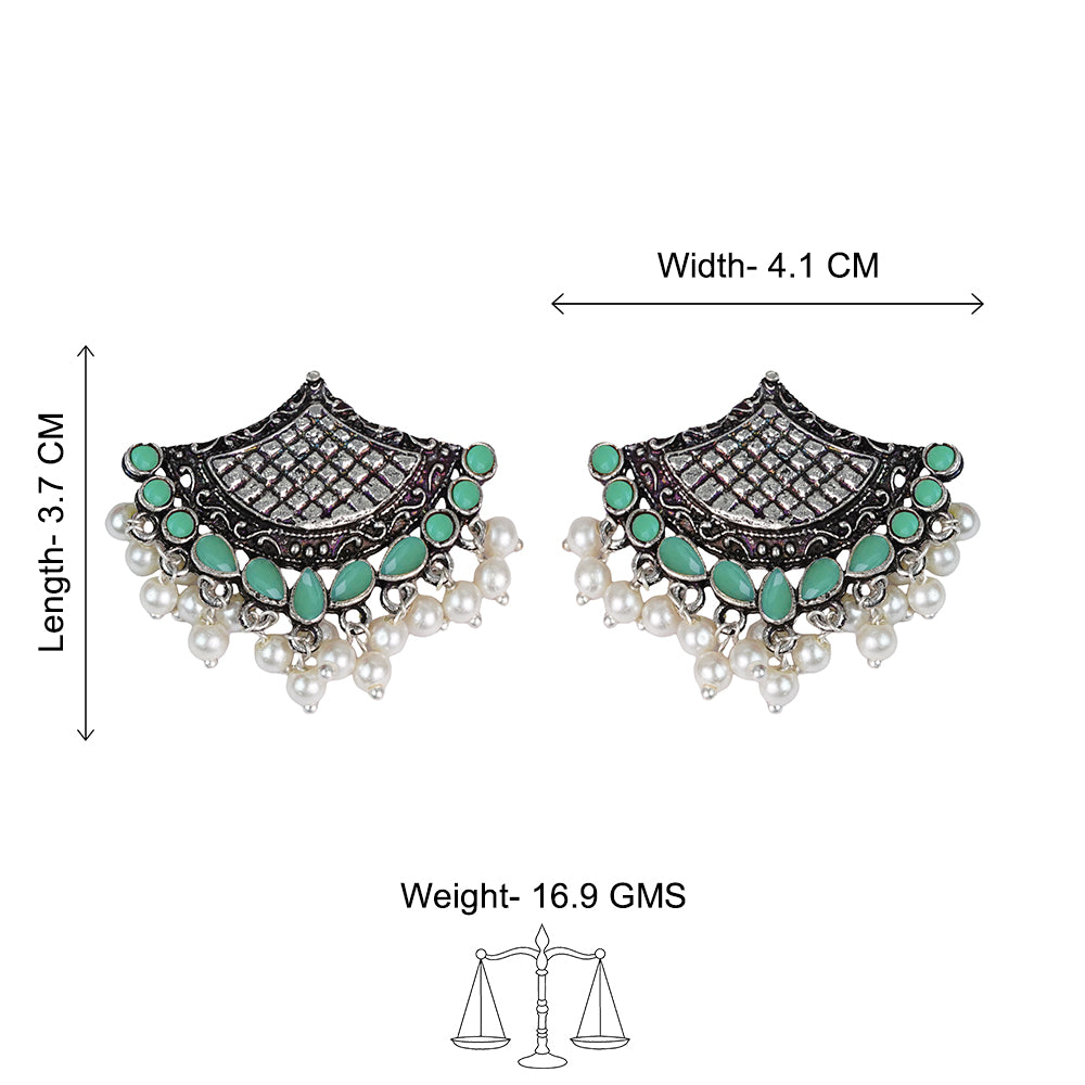Royal Potli stud earrings (Pista)