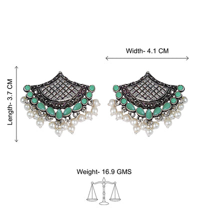 Royal Potli stud earrings (Pista)