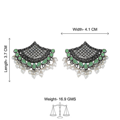 Royal Potli stud earrings (Pista)