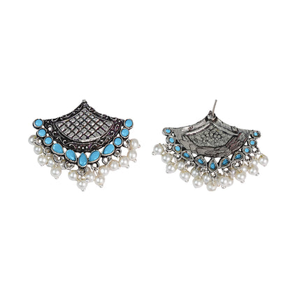 Royal Potli stud earrings (Sky Blue)