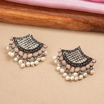 Royal Potli stud earrings (Light Orange)