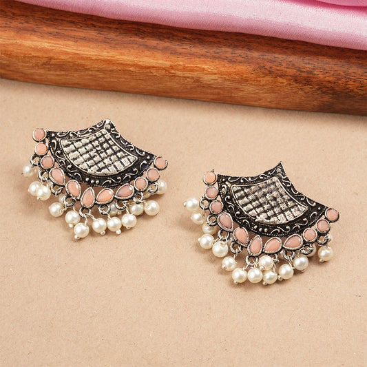 Royal Potli stud earrings (Light Orange)