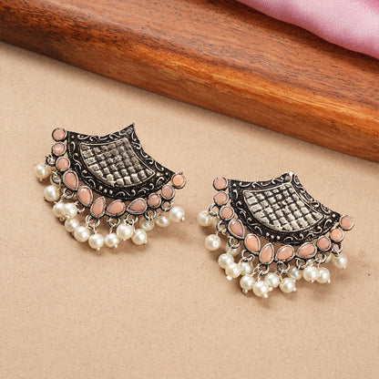 Royal Potli stud earrings (Light Orange)