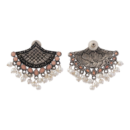 Royal Potli stud earrings (Light Orange)