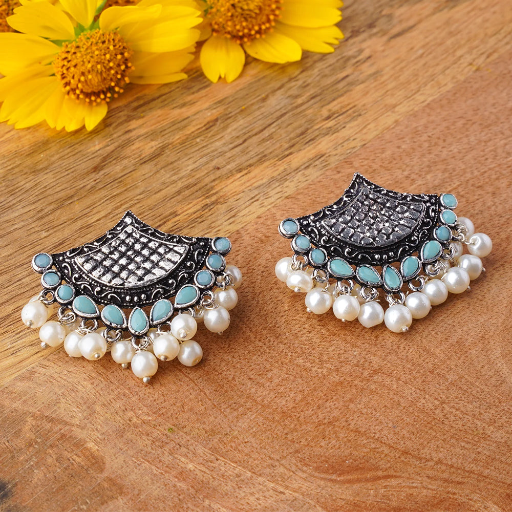 Royal Potli stud earrings (Mint)