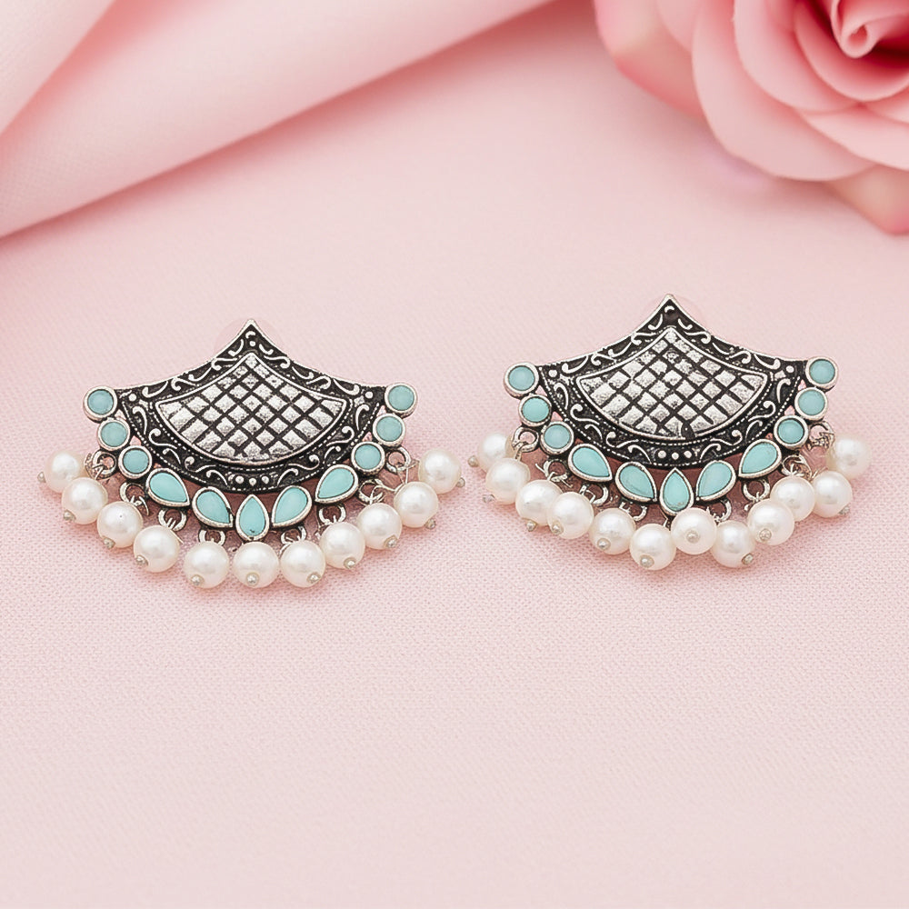 Royal Potli stud earrings (Mint)
