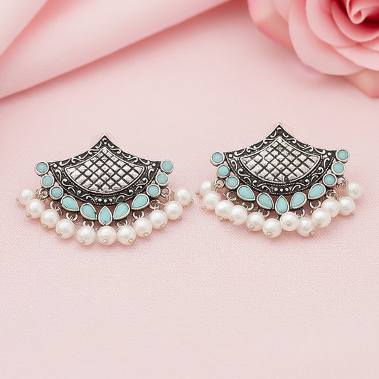 Royal Potli stud earrings (Mint)