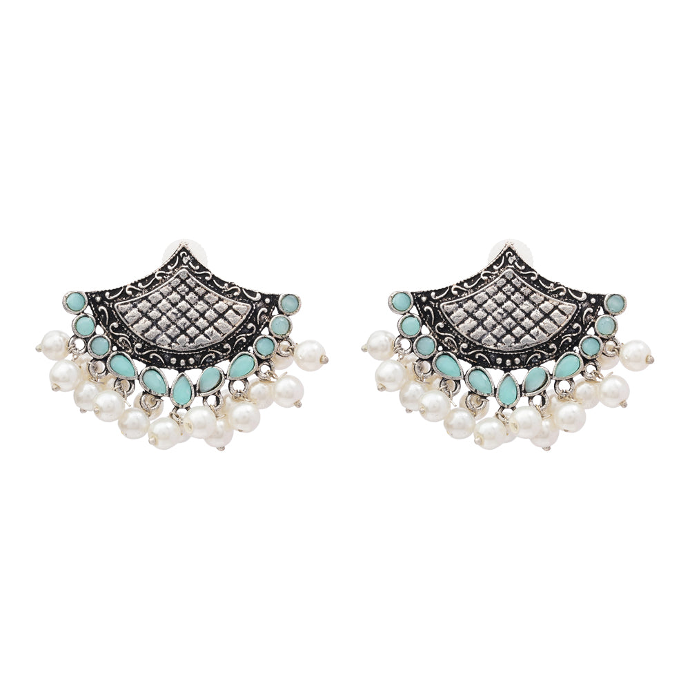 Royal Potli stud earrings (Mint)