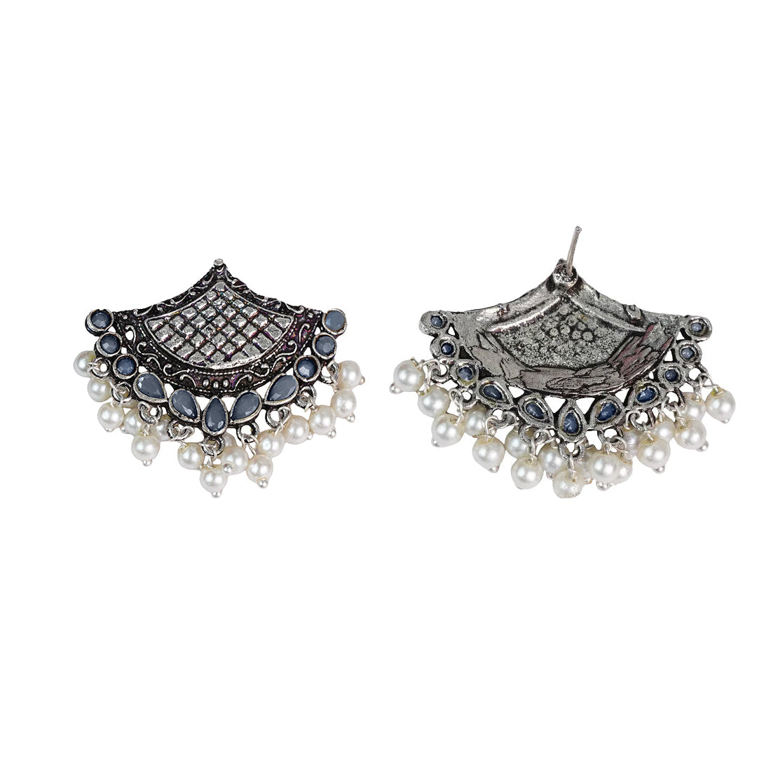 Royal Potli stud earrings (Grey)