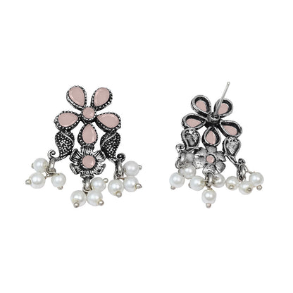 Floral Drop stud earrings (Light Orange)