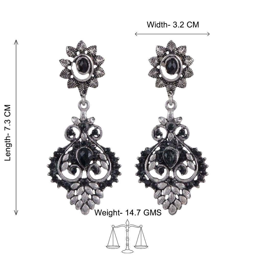 Heritage Paisley Dangler earrings (Black)