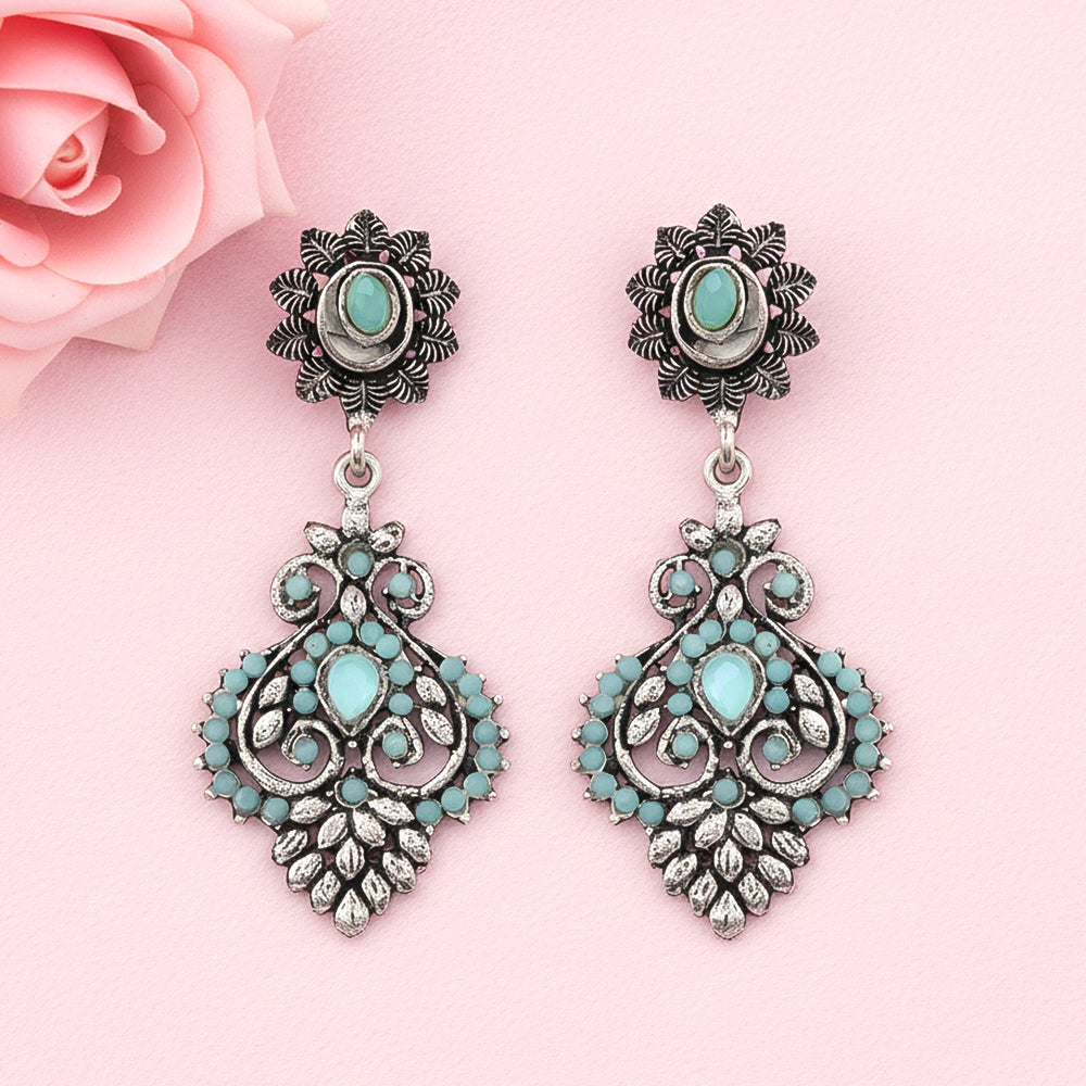 Heritage Paisley Dangler earrings (Mint)