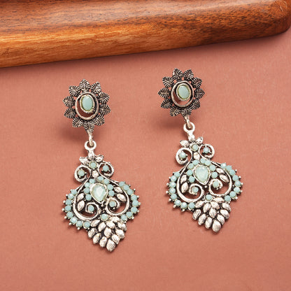 Heritage Paisley Dangler earrings (Mint)