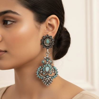 Heritage Paisley Dangler earrings (Mint)