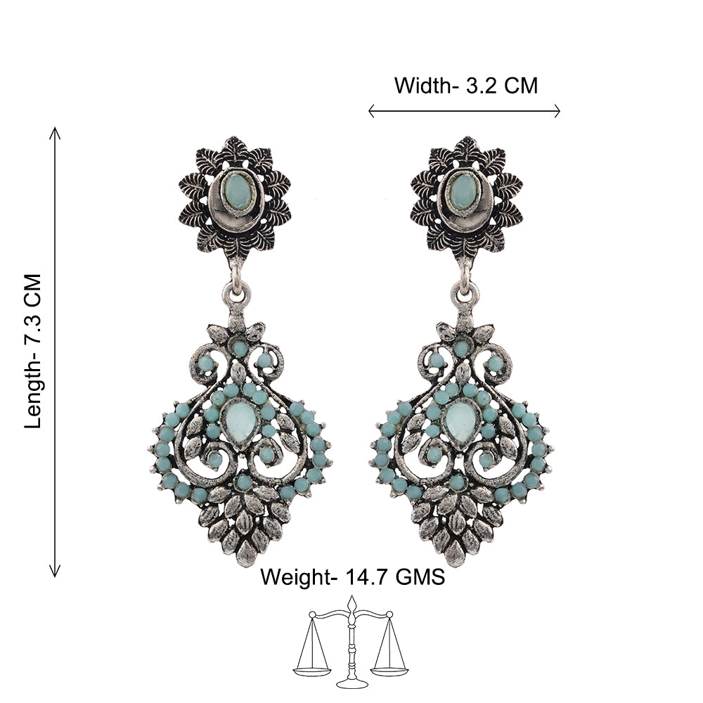 Heritage Paisley Dangler earrings (Mint)