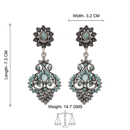 Heritage Paisley Dangler earrings (Mint)
