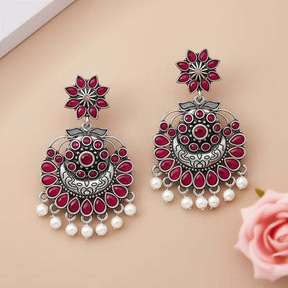 Little Petal dangler earrings (Red)