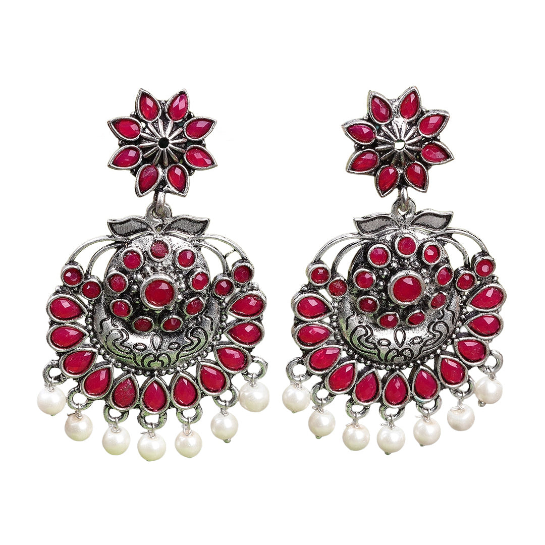 Little Petal dangler earrings (Red)