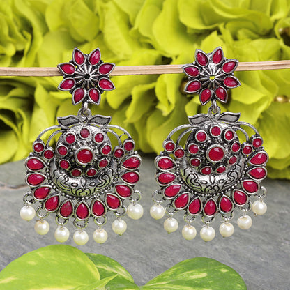 Little Petal dangler earrings (Red)