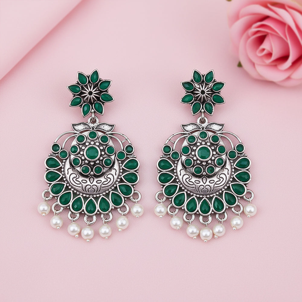 Little Petal dangler earrings (Green)