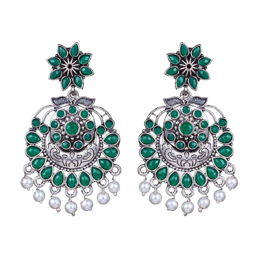 Little Petal dangler earrings (Green)