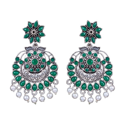 Little Petal dangler earrings (Green)