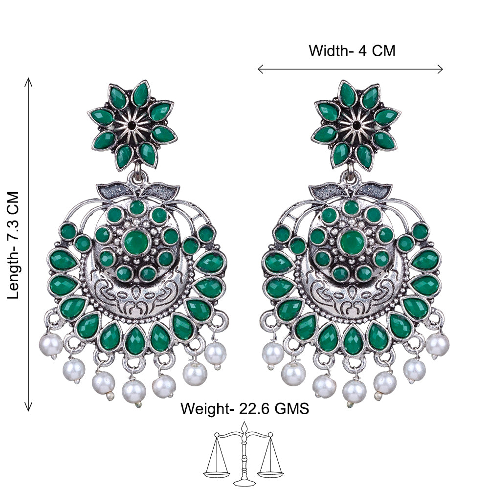 Little Petal dangler earrings (Green)