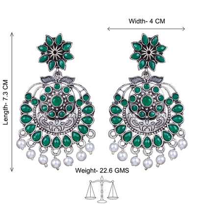 Little Petal dangler earrings (Green)