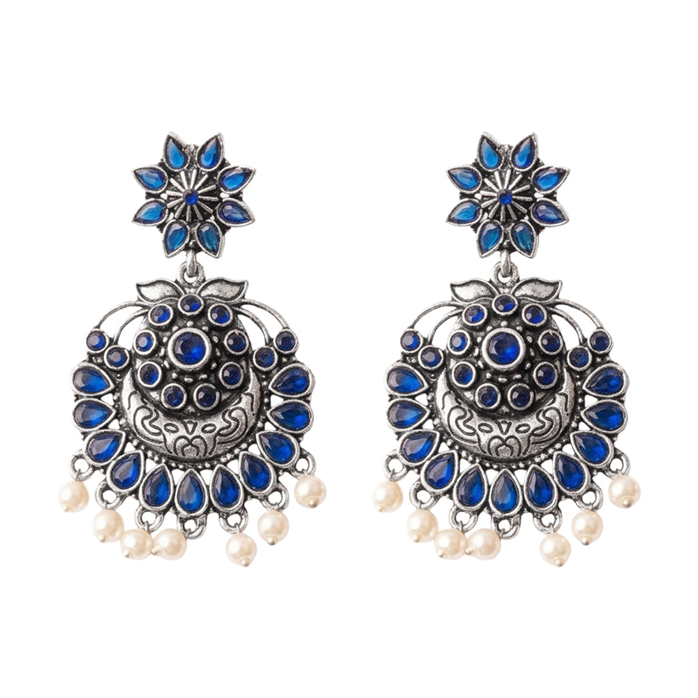 Little Petal dangler earrings (Blue)