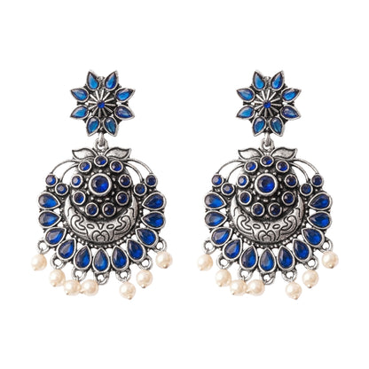 Little Petal dangler earrings (Blue)