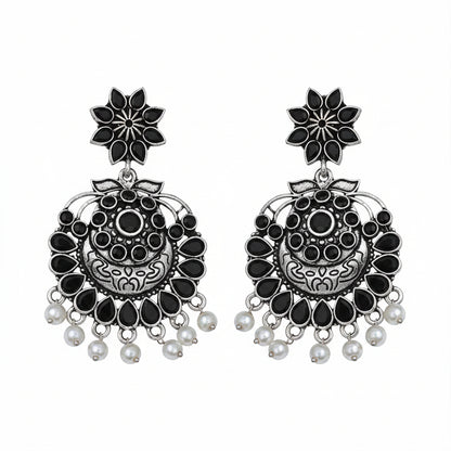 Little Petal dangler earrings (Black)