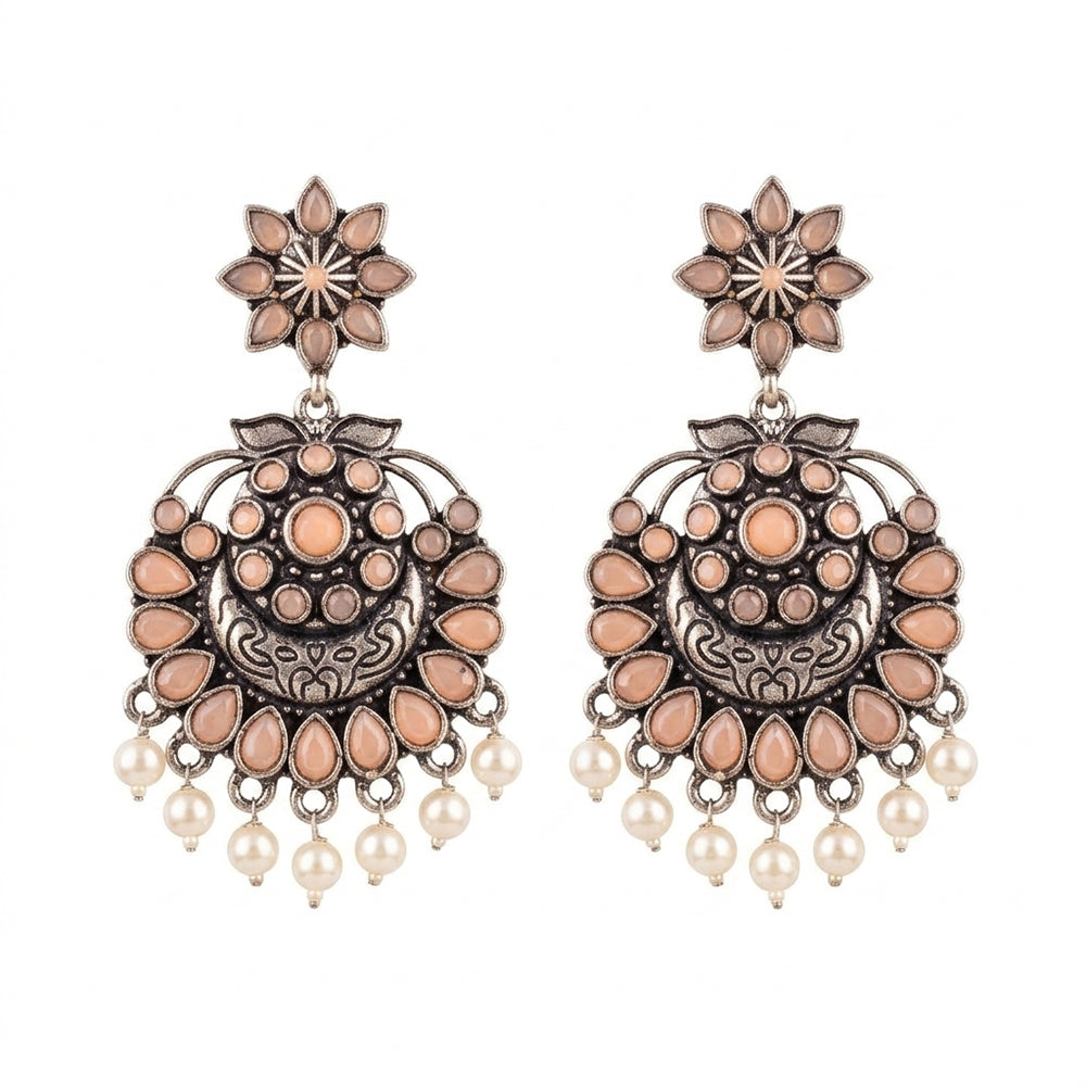 Little Petal dangler earrings (Light Orange)