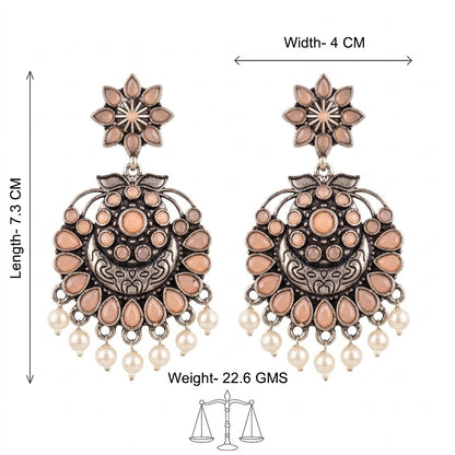 Little Petal dangler earrings (Light Orange)