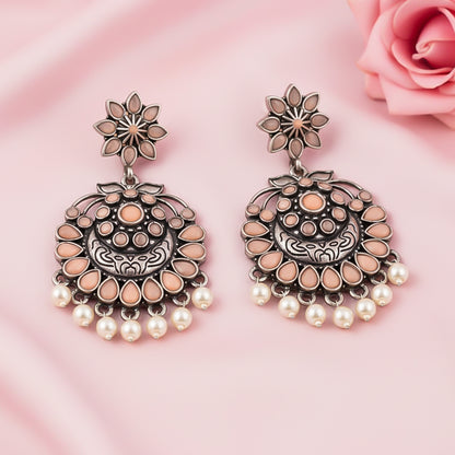 Little Petal dangler earrings (Light Orange)