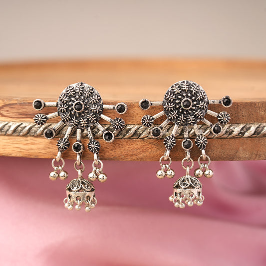 Slays and rays jhumki earrings (Black)
