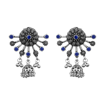 Slays and rays jhumki earrings (Blue)
