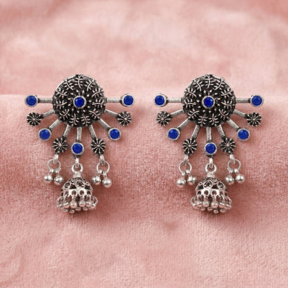 Slays and rays jhumki earrings (Blue)