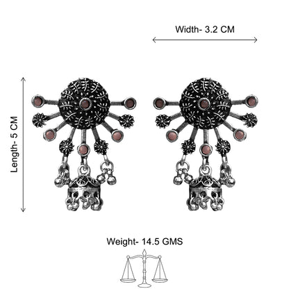 Slays and rays jhumki earrings (Baby Pink)