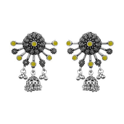 Slays and rays jhumki earrings (Yellow)