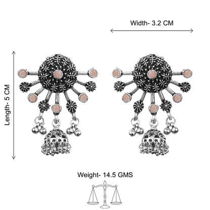Slays and rays jhumki earrings (Light Orange)