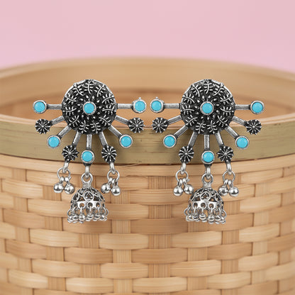 Slays and rays jhumki earrings (Mint)